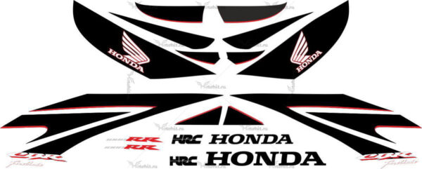 Decals for Honda CBR-1000-RR 2007 BLACK-RED