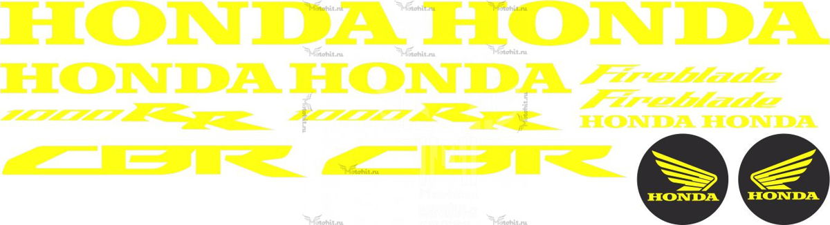 Decals for Honda CBR-1000-RR 2008 txt-2 со смолой
