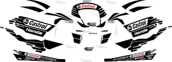 Decals for Honda CBR-1000-RR 2011-2012 CASTROL