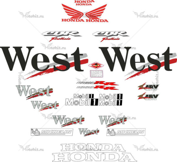 Decals for Honda CBR-1000-RR WEST