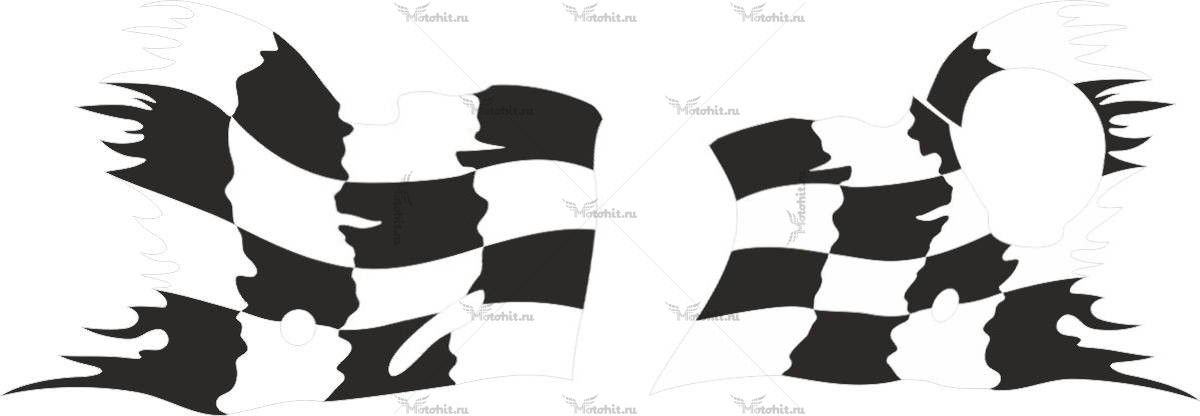 Decals for Honda CBR-1100-RR 2002 BLACKBIRD-FLAGS
