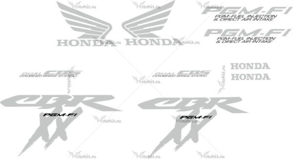 Decals for Honda CBR-1100-XX 2003 BLACKBIRD
