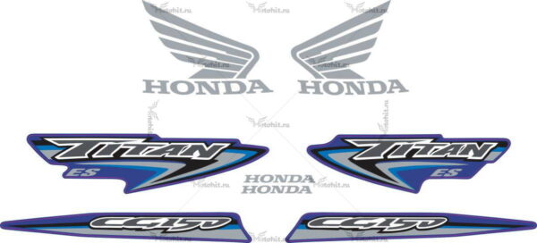 Decals for Honda CG-150 2007 TITAN-BLUE