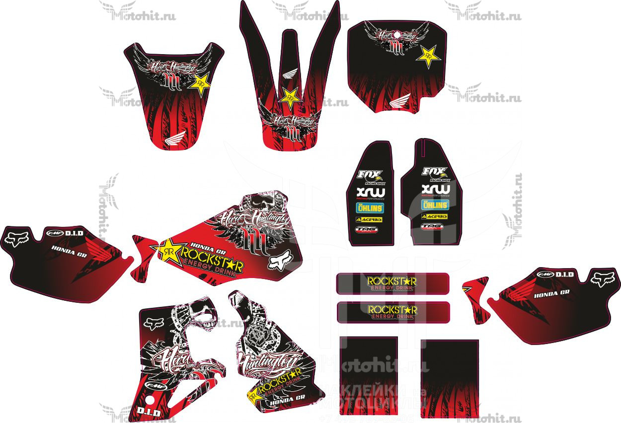 Decals for HONDA CR-85 2003-2012 ROCKSTAR