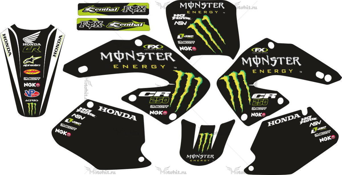 Decals for Honda CR-125-250 2000-2001