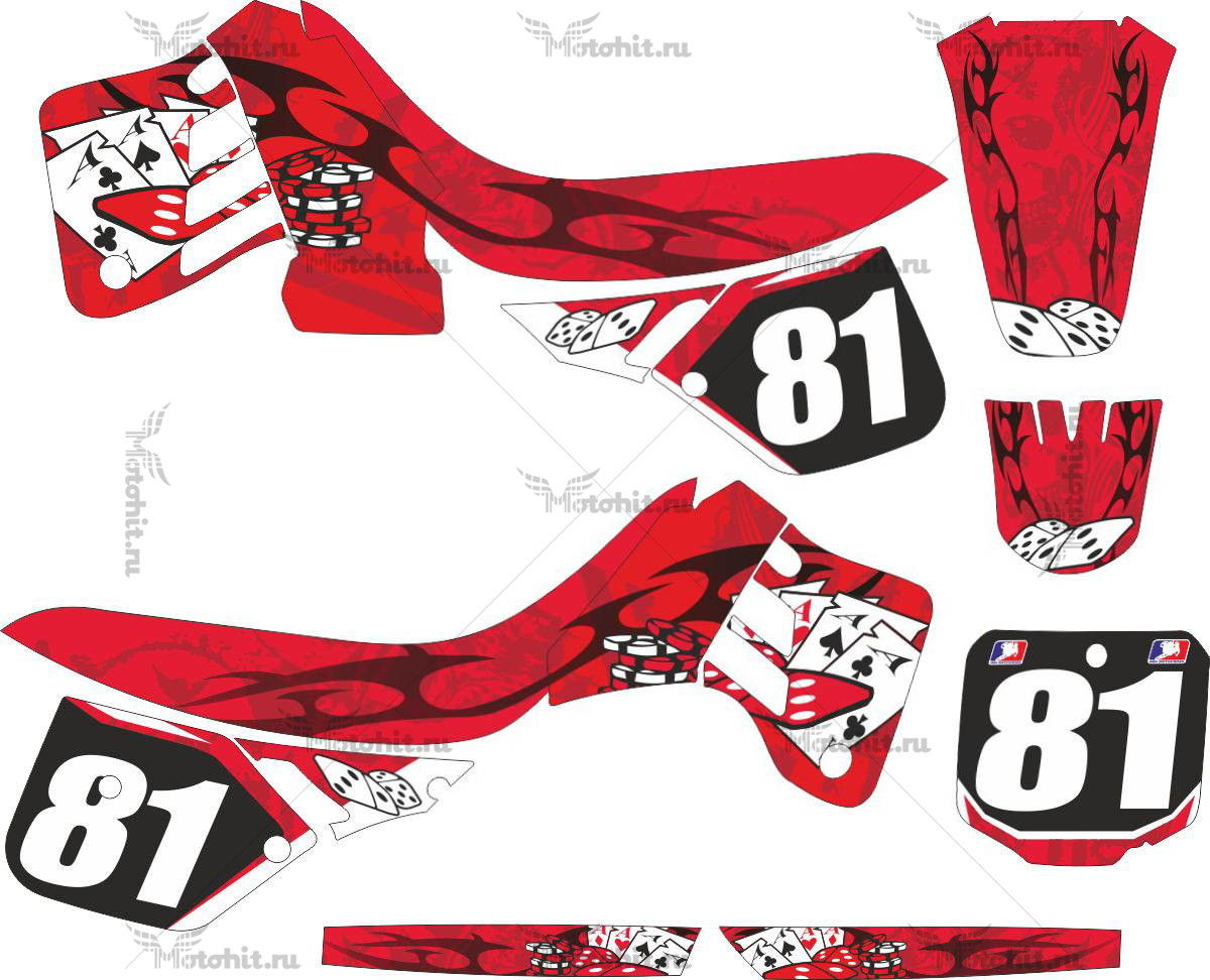 Decals for Honda CR-250 1990-1992 BARALHO