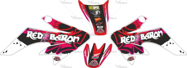 Decals for Honda CRF-50 RED-BARON 2004+