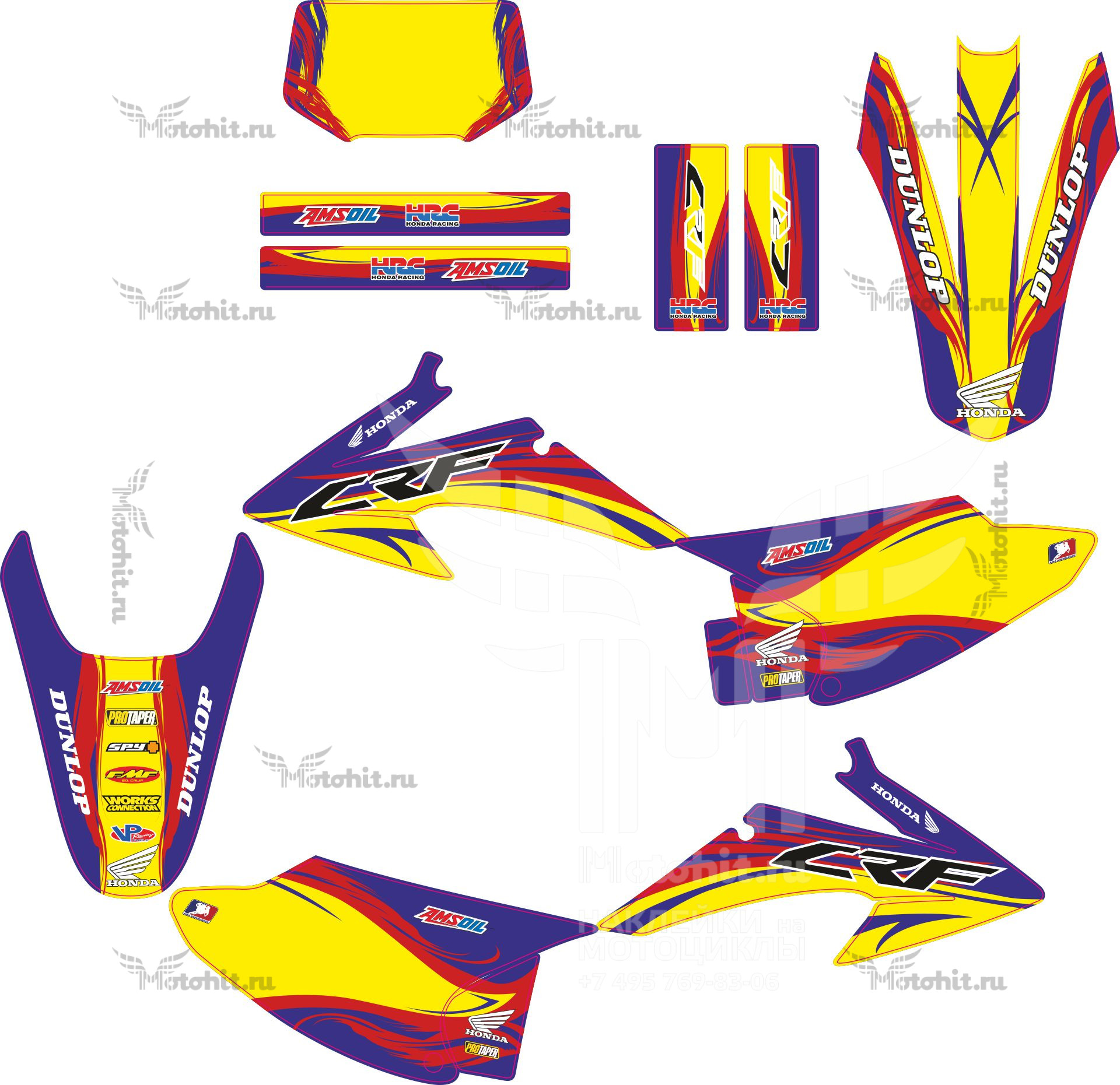 Decals for HONDA CRF-150-230 2008-2012 LOCO-5