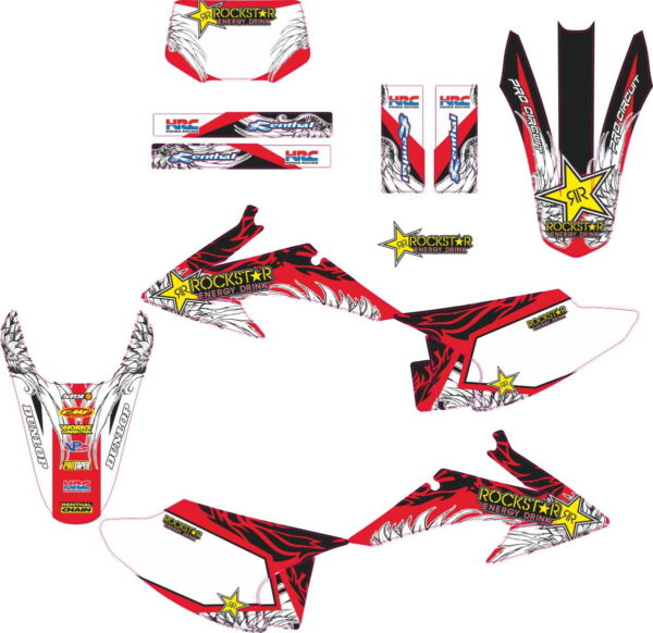 Decals for HONDA CRF-150-230 2008-2012 ROCKSTAR-RED