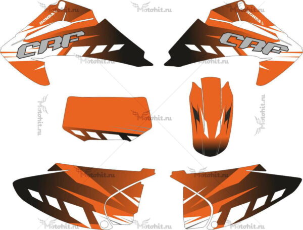 Decals for Honda CRF-230 2007 LARANJA.CMX