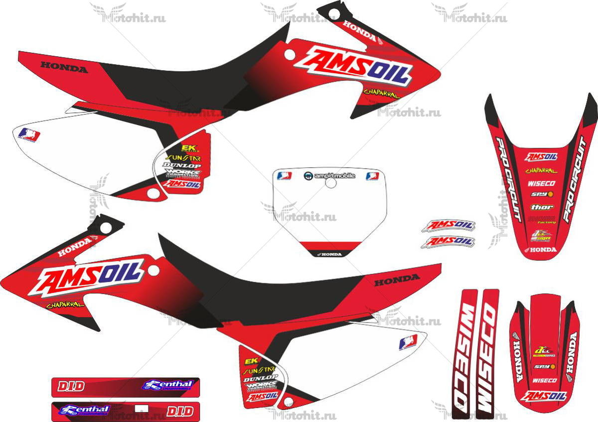 Decals for Honda CRF-230 2008 AMSOIL