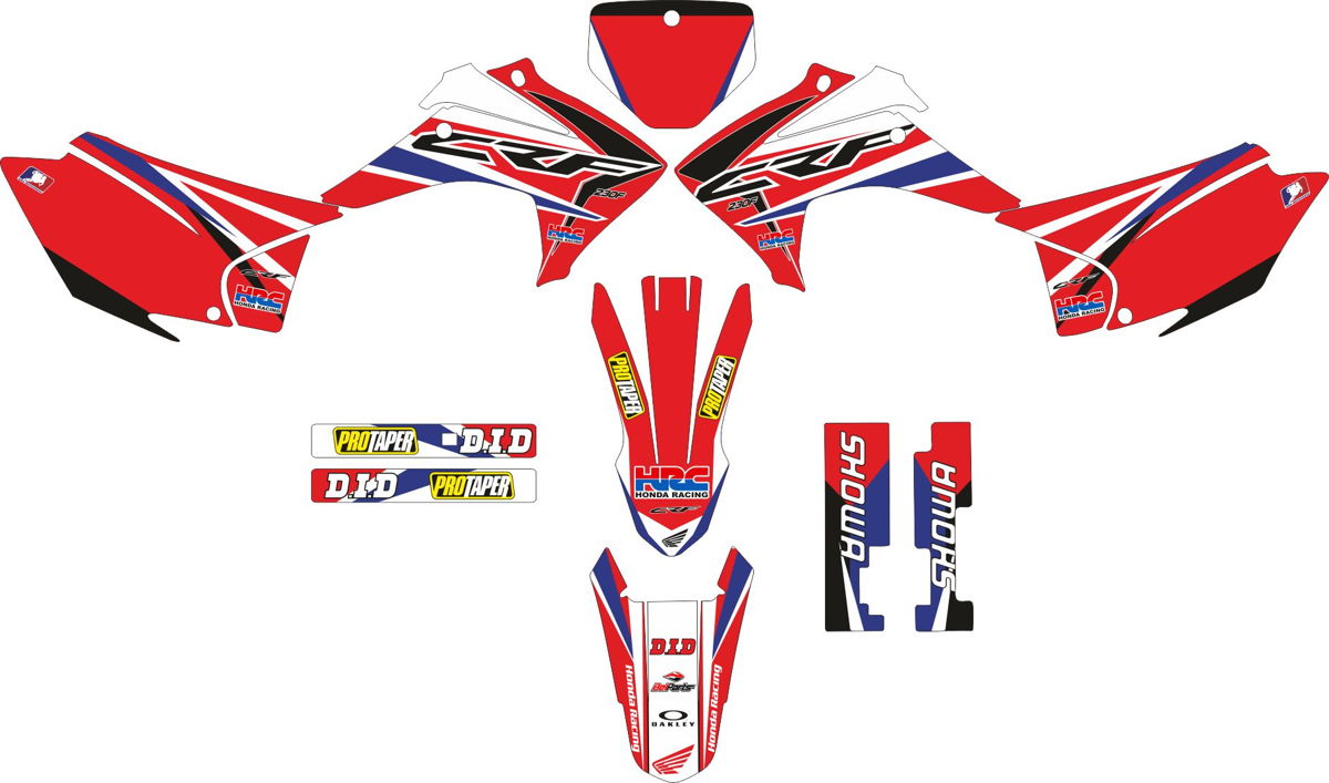 Decals for HONDA CRF-230R 2015-2017 15