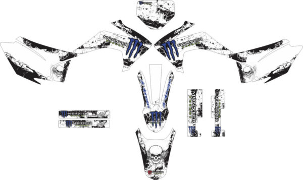 Decals for HONDA CRF-230R 2015-2017 BLACK-MONSTER