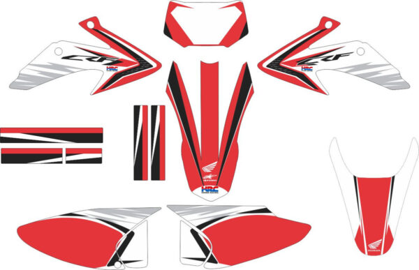 Decals for HONDA CRF-230R RED-WHITE
