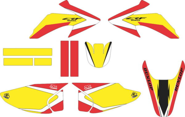 Decals for HONDA CRF-230R-X 2003-2008 YELLOW