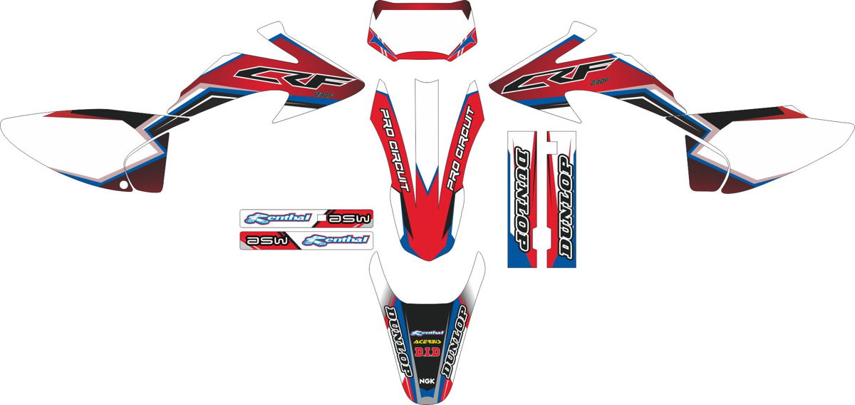 Decals for HONDA CRF-230X 2003-2008 23