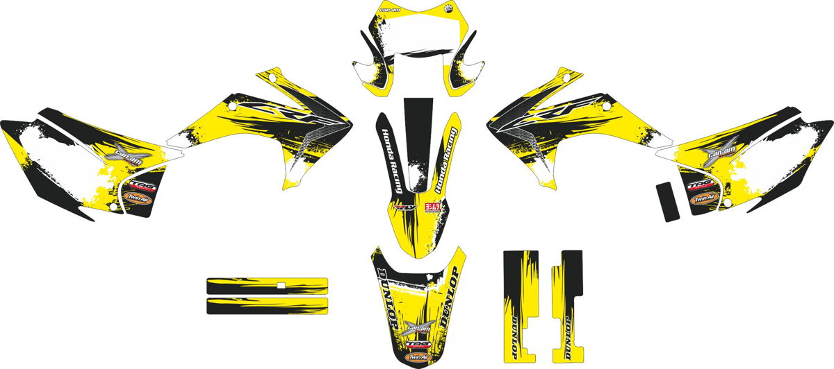 Decals for HONDA CRF-230X 2015-2017 YELLOW