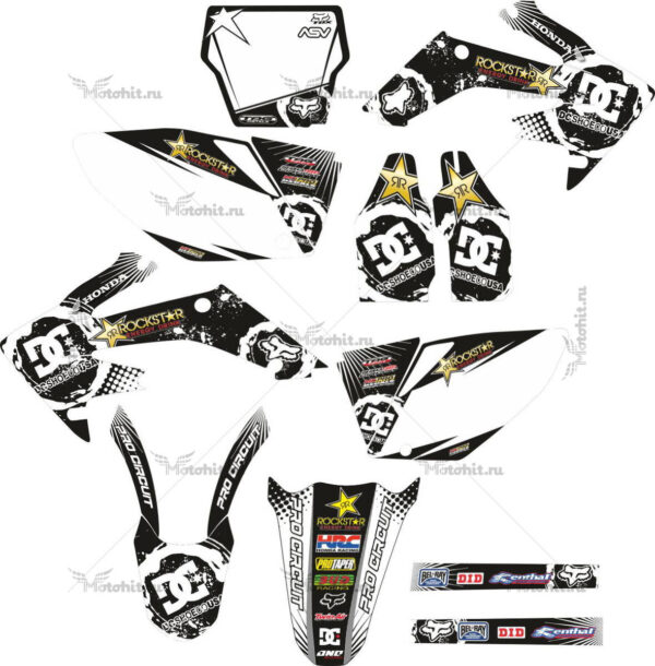 Decals for Honda HONDA-CRF-250-2004-2009-CRF-450-2005-2008-DC