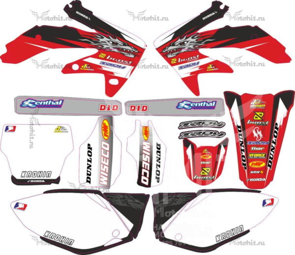 Decals for Honda HONDA-CRF-250-2004-2009-CRF-450-2005-2008 Dragon