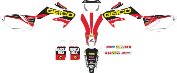 Decals for HONDA CRF-250X 2004-2009 CRF-450X 2005-2008 6
