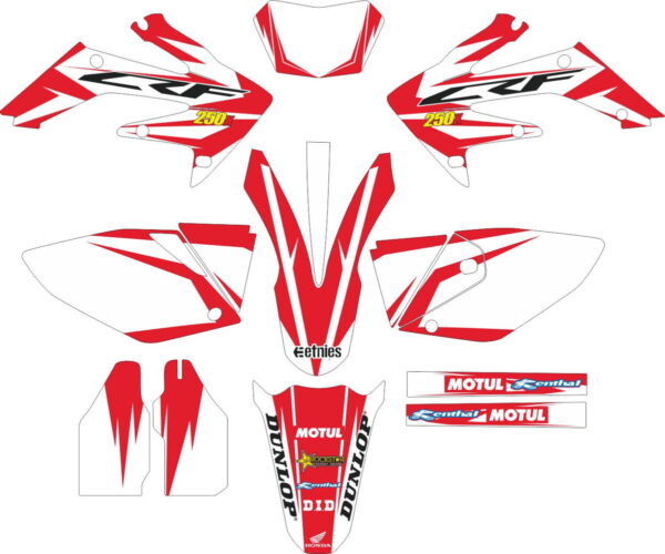 Decals for HONDA CRF-250X 2004-2009 CRF-450X 2005-2008 10