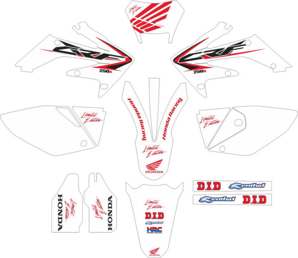 Decals for HONDA CRF-250X 2004-2009 CRF-450X 2005-2008 24