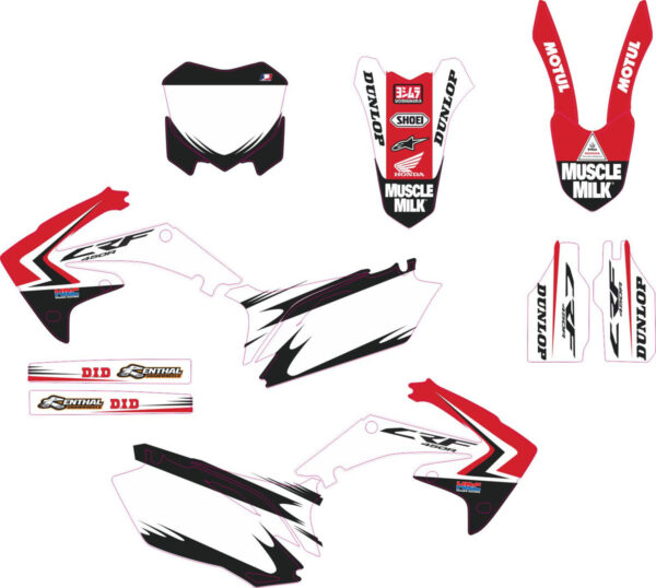 Decals for HONDA CRF-250 2010-2013 CRF-450 2009-2012-MUSCLE-MILK