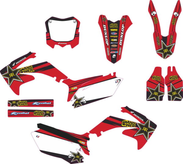 Decals for HONDA CRF-250 2010-2013 CRF-450 2009-2012-RED-ROCKSTAR