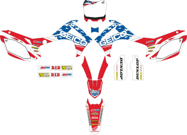 Decals for HONDA CRF-250 2014-2017 CRF-450 2013-2016-GEICO