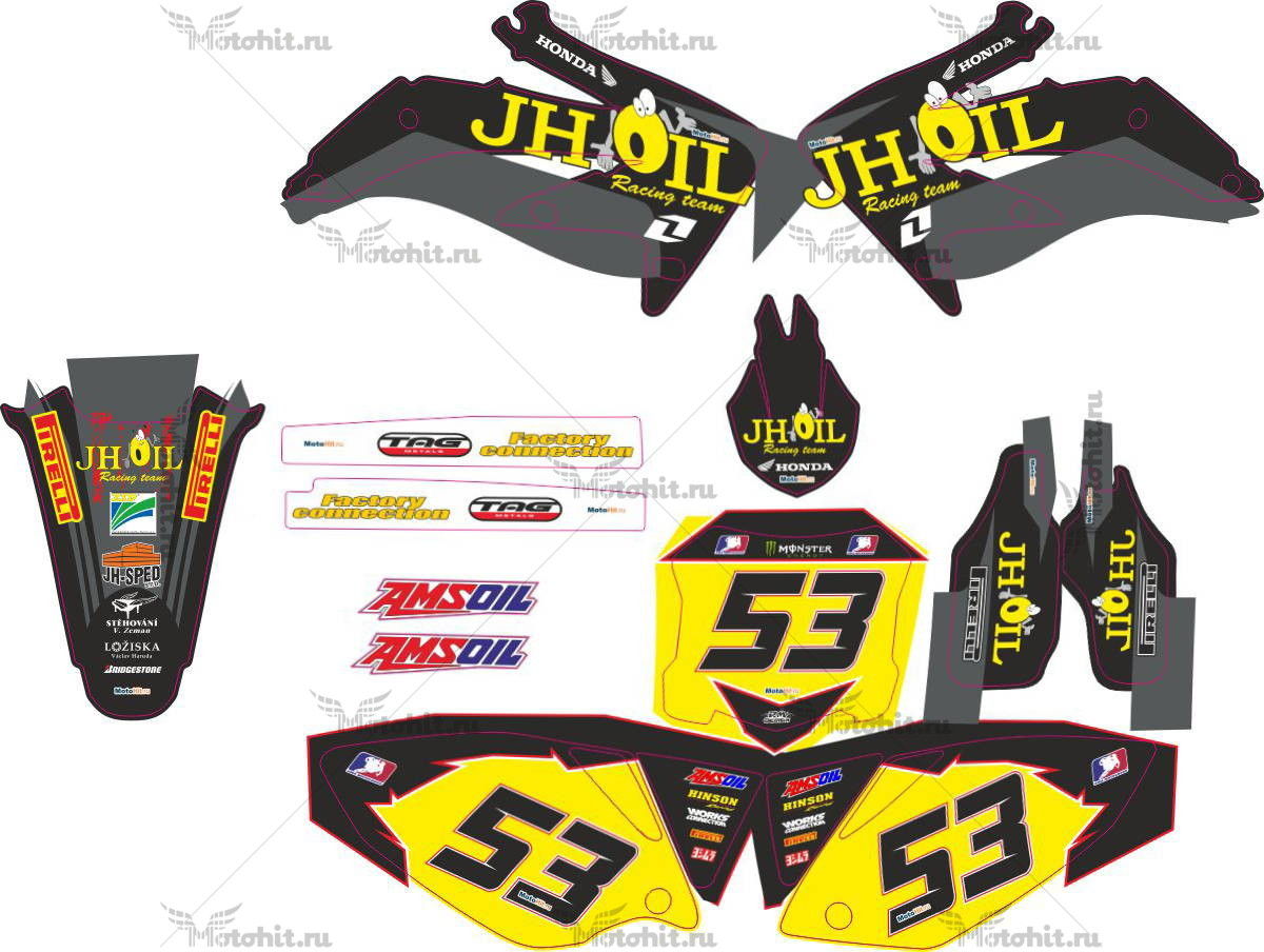 Decals for Honda CRF-250 2004-2009 CRF-450 2005-2008 61