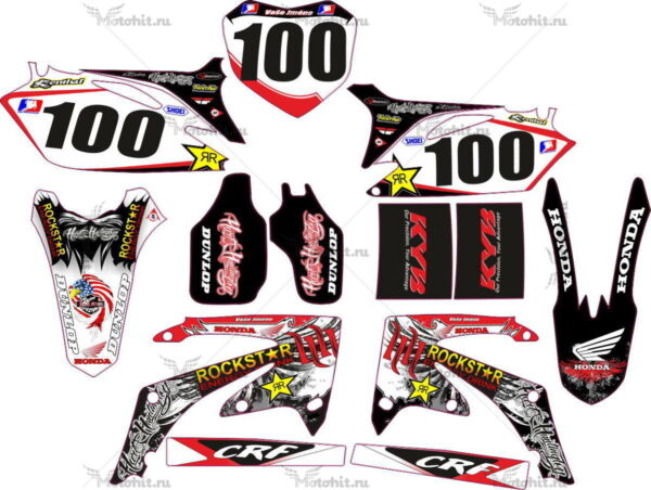 Decals for HONDA CRF-250 2010-2013 CRF-450 2009-2012 HART-AND-HUNTINGTON