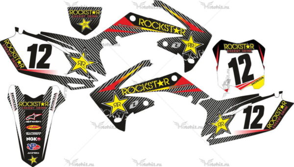 Decals for HONDA CRF-250 2010-2013 CRF-450 2009-2012 ROCKSTAR