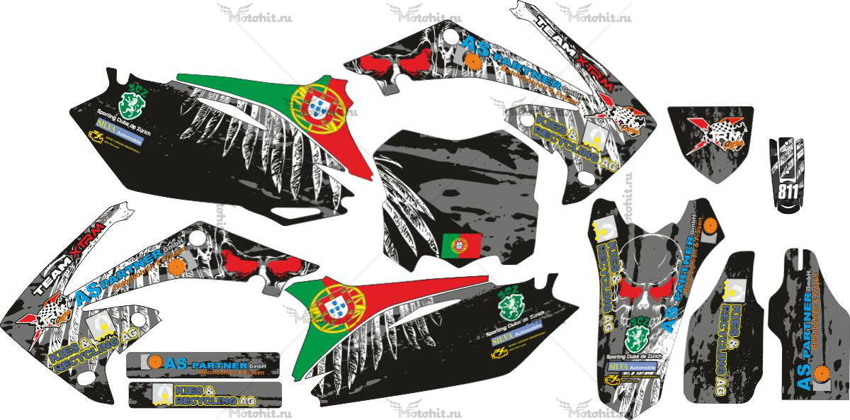 Decals for HONDA CRF-250 2010-2013 CRF-450 2009-2012 XTRM