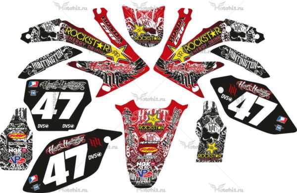 Decals for HONDA CRF-250 2004-2009 CRF-450 2005-2008 12