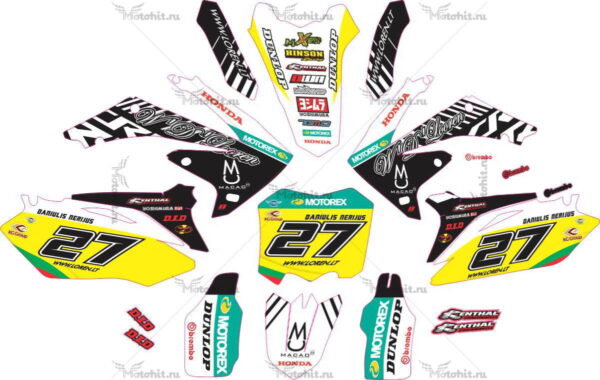 Decals for HONDA CRF-250 2010-2013 CRF-450 2009-2012 WD-LOREN-SPAUDAI