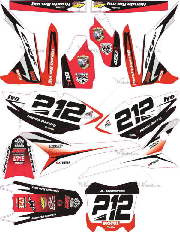 Decals for HONDA-CRF-250-2014-2017-CRF-450-2013-2016