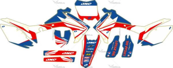 Decals for HONDA CRF-250 2014-2017, CRF-450 2013-2016 ONE