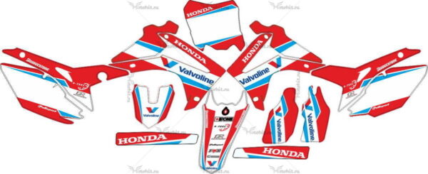 Decals for HONDA CRF-250 2014-2017, CRF-450 2013-2016 VALVOLINE
