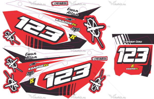 Decals for HONDA CRF-250 2014-2017, CRF-450 2013-2016 Номерные щитки