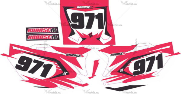 Decals for HONDA CRF-250 2010-2013, CRF-450 2009-2012 HAY-PINK