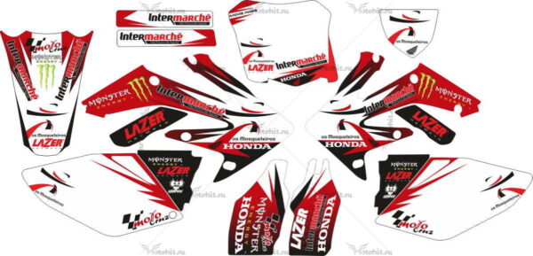 Decals for HONDA CRF-250 2004-2009, CRF-450 2005-2008 Lazer