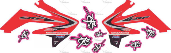 Decals for HONDA CRF-250 2004-2009, CRF-450 2005-2008 только бока