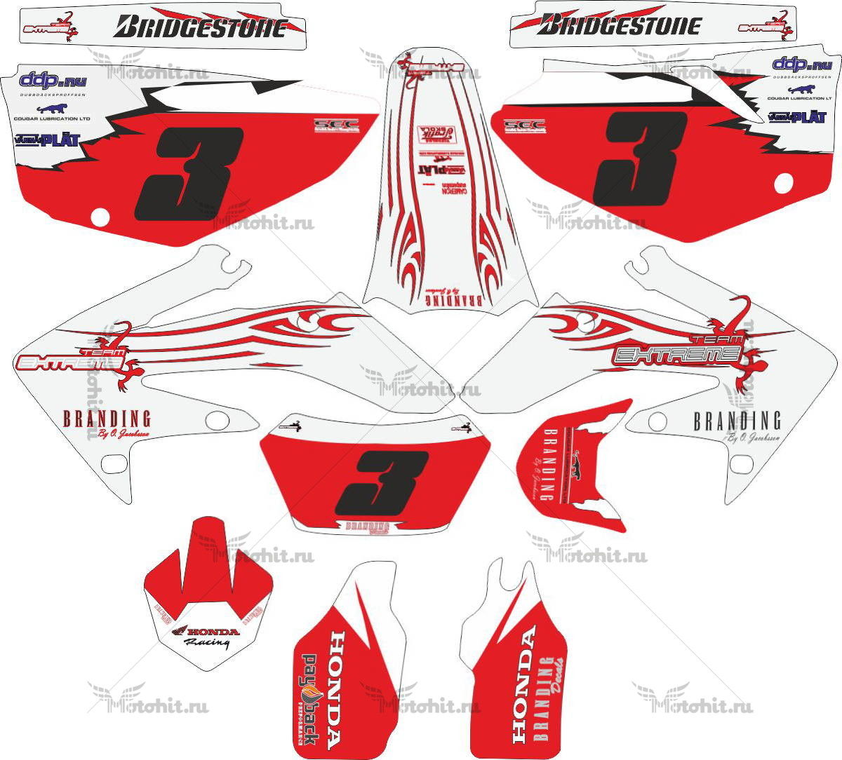 Decals for Honda CRF-250-X 2004-2008