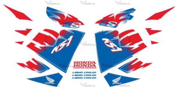 Decals for Honda NS-1 1996 BLUE-RED