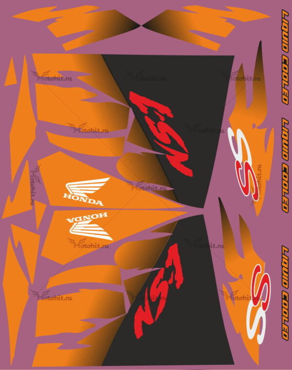Decals for Honda NS-1 1996 ORANGE
