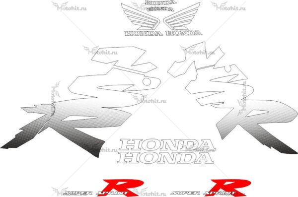 Decals for Honda NSR-125-R 1999-2000 WHITE