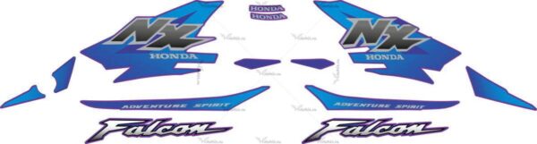 Decals for Honda NX-4 2000 FALCON-BLUE