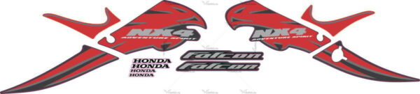 Decals for Honda NX-4 2007 FALCON-RED