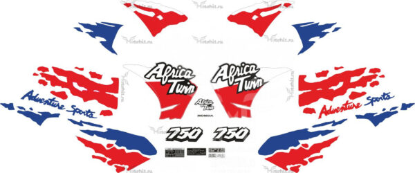 Decals for Honda RD-750 1994 AFRICA-TWIN RD-07 Reverse
