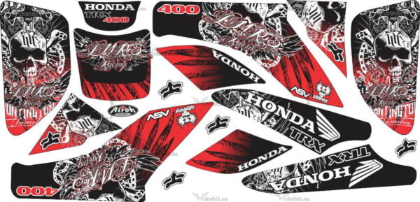 Decals for Honda TRX-400 HART-SCULLS 1999-2007